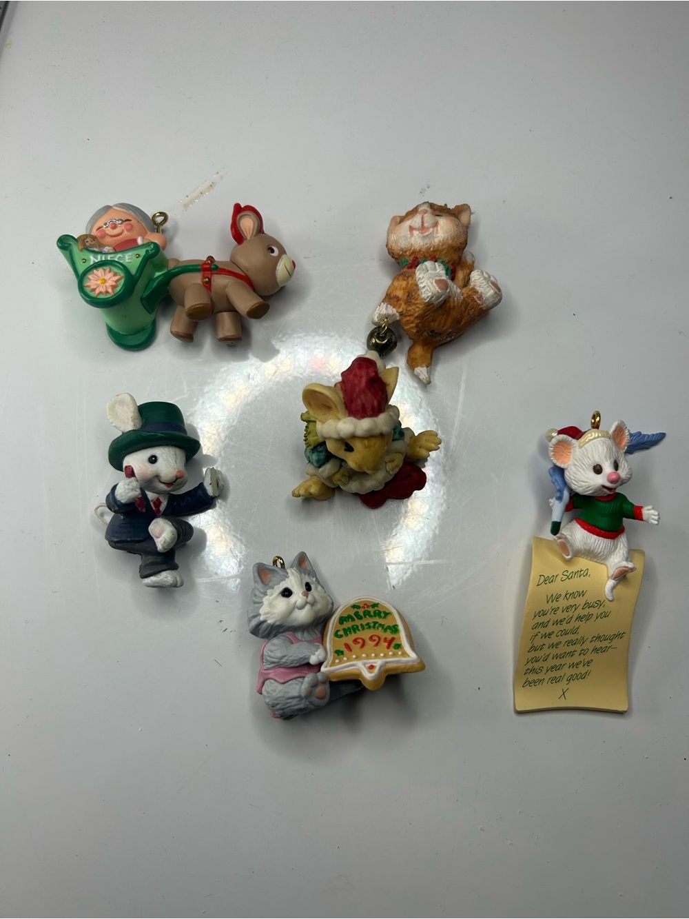Hallmark Ganz Little Cheesers assorted Holiday Small Ornaments - Multi-Color